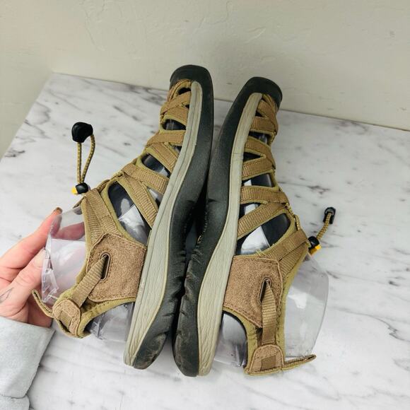 Keen Brown Leather Whisper Slip On Sandals Women’s 11 - Picture 6 of 10